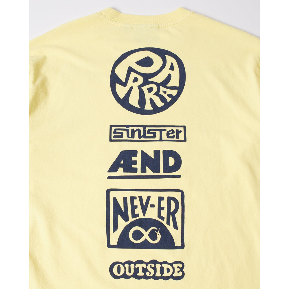 BY PARRA NEVER SINISTER LONG SLEEVE T-SHIRT YELLOW