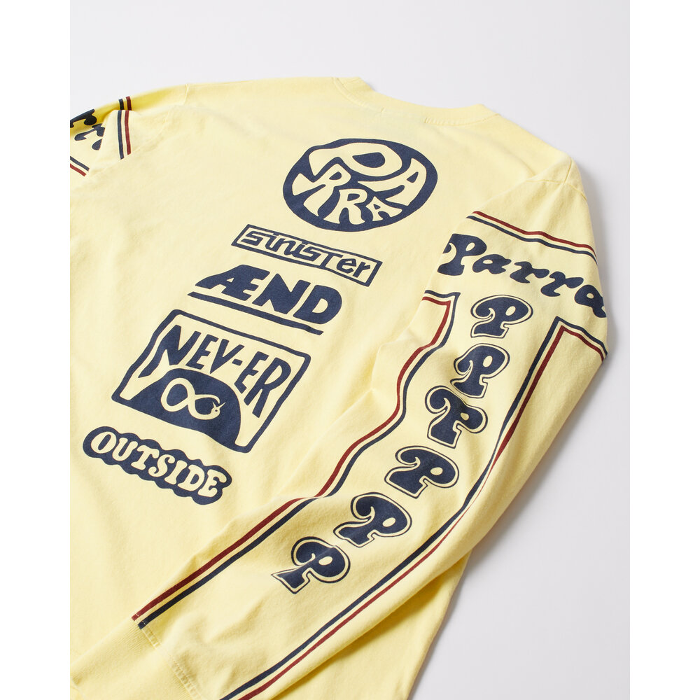 BY PARRA NEVER SINISTER LONG SLEEVE T-SHIRT YELLOW