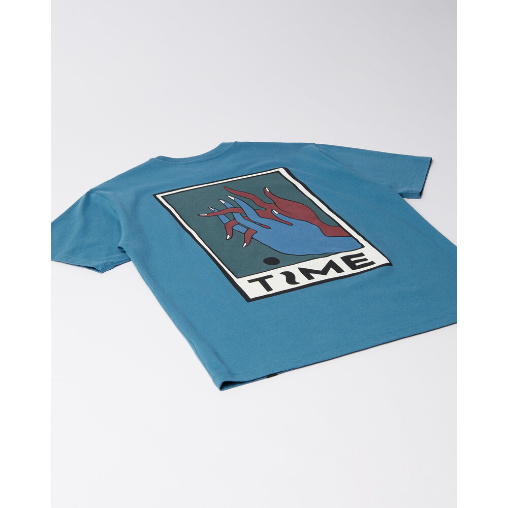 BY PARRA HANDS OF TIME T-SHIRT BLUE