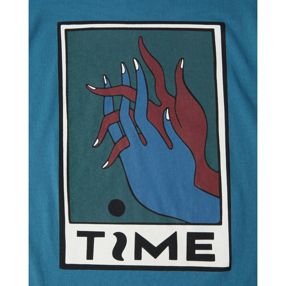 BY PARRA HANDS OF TIME T-SHIRT BLUE
