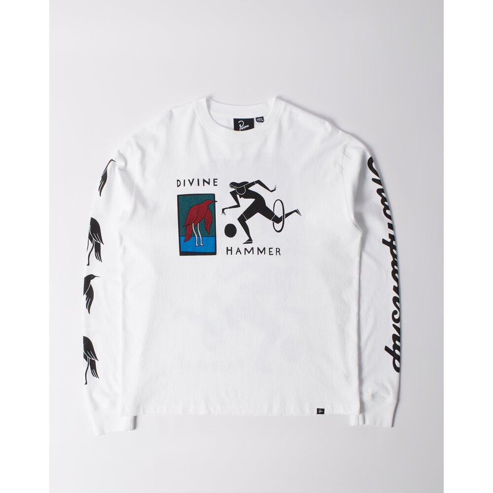 BY PARRA DIVINE HAMMER LONG SLEEVE T-SHIRT ‘WHITE’
