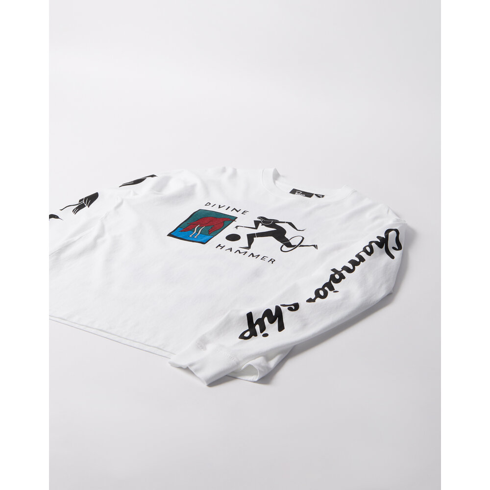 BY PARRA DIVINE HAMMER LONG SLEEVE T-SHIRT ‘WHITE’