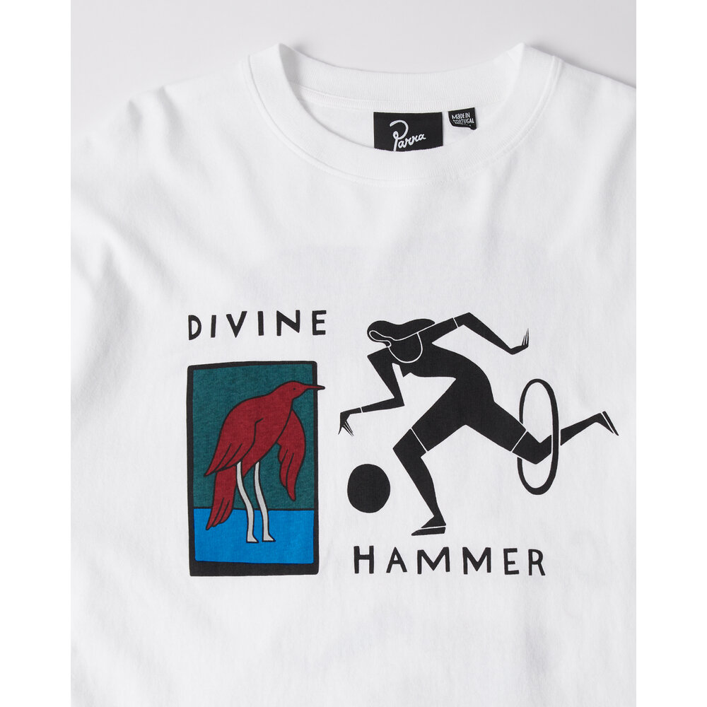 BY PARRA DIVINE HAMMER LONG SLEEVE T-SHIRT ‘WHITE’