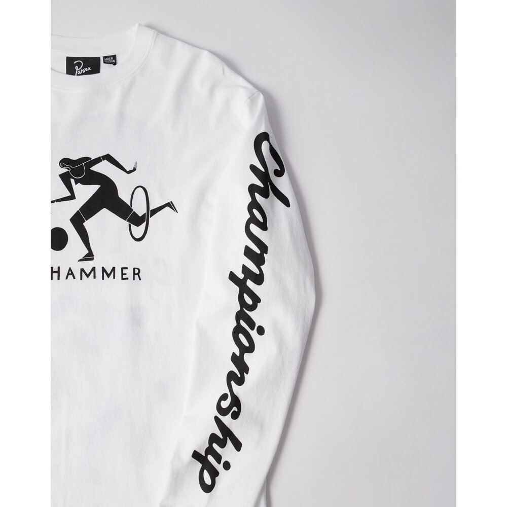 BY PARRA DIVINE HAMMER LONG SLEEVE T-SHIRT ‘WHITE’