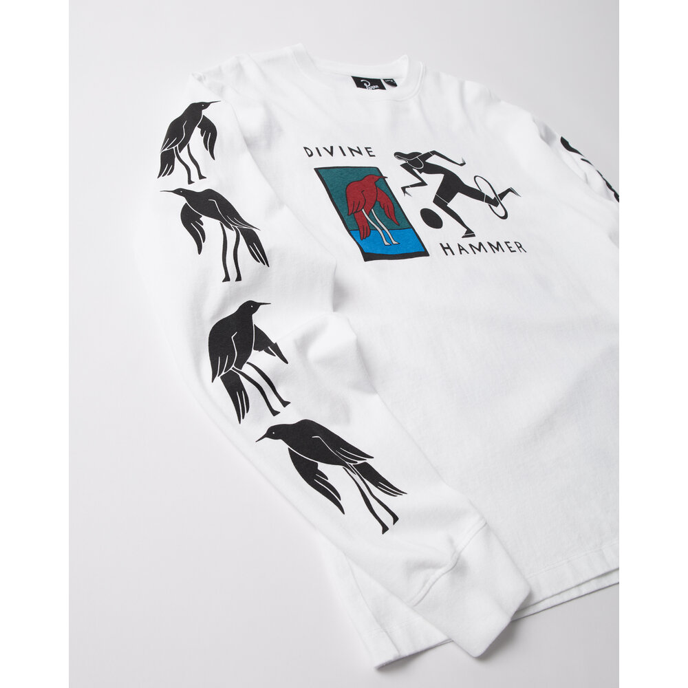 BY PARRA DIVINE HAMMER LONG SLEEVE T-SHIRT ‘WHITE’