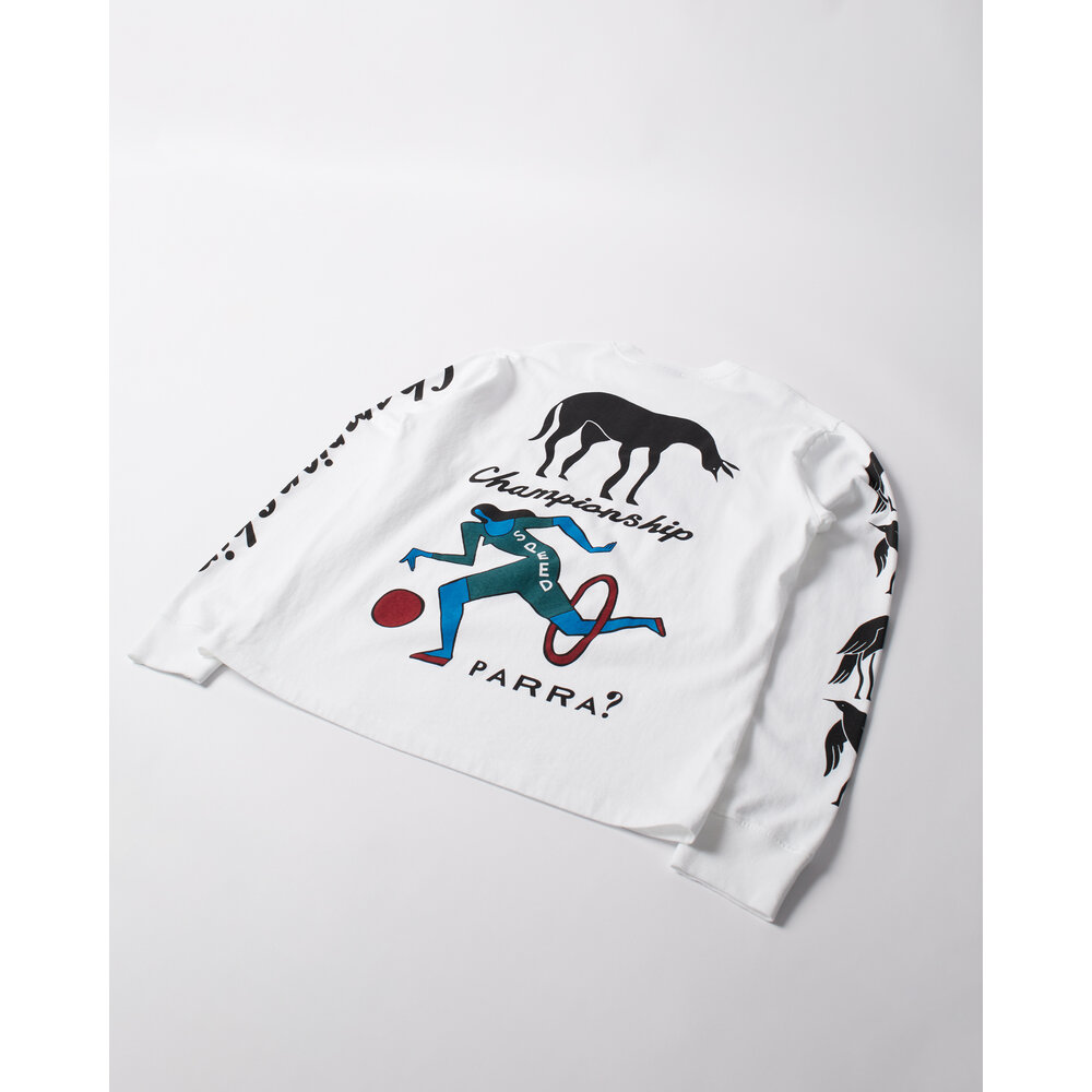 BY PARRA DIVINE HAMMER LONG SLEEVE T-SHIRT ‘WHITE’