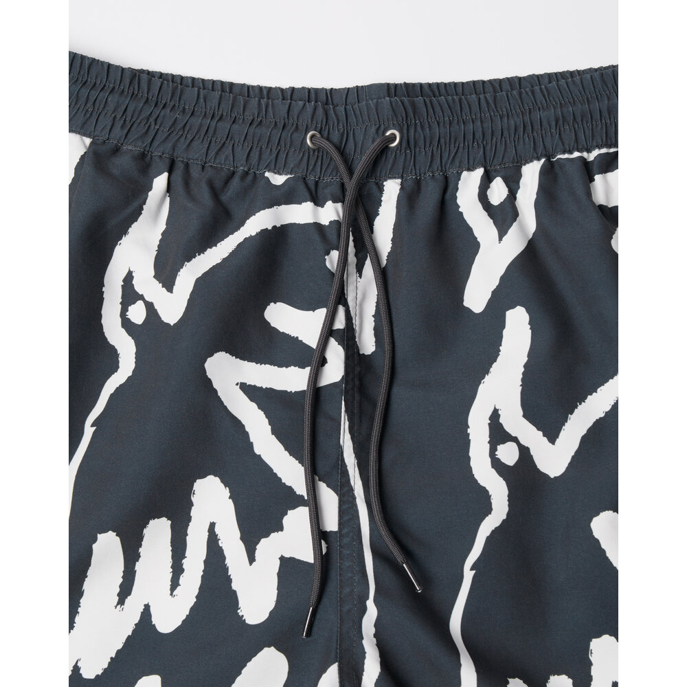 BY PARRA BIRDS FLY FREE SWIM SHORTS ‘BLACK’