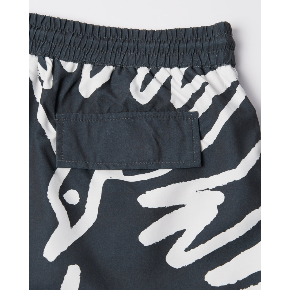 BY PARRA BIRDS FLY FREE SWIM SHORTS ‘BLACK’