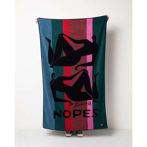 BY PARRA NOPE UND NOPES BEACH TOWEL ‘MALLARD GREEN’