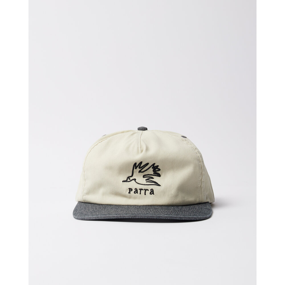 BY PARRA YARN BIRD 5 PANEL HAT ‘OFF WHITE’
