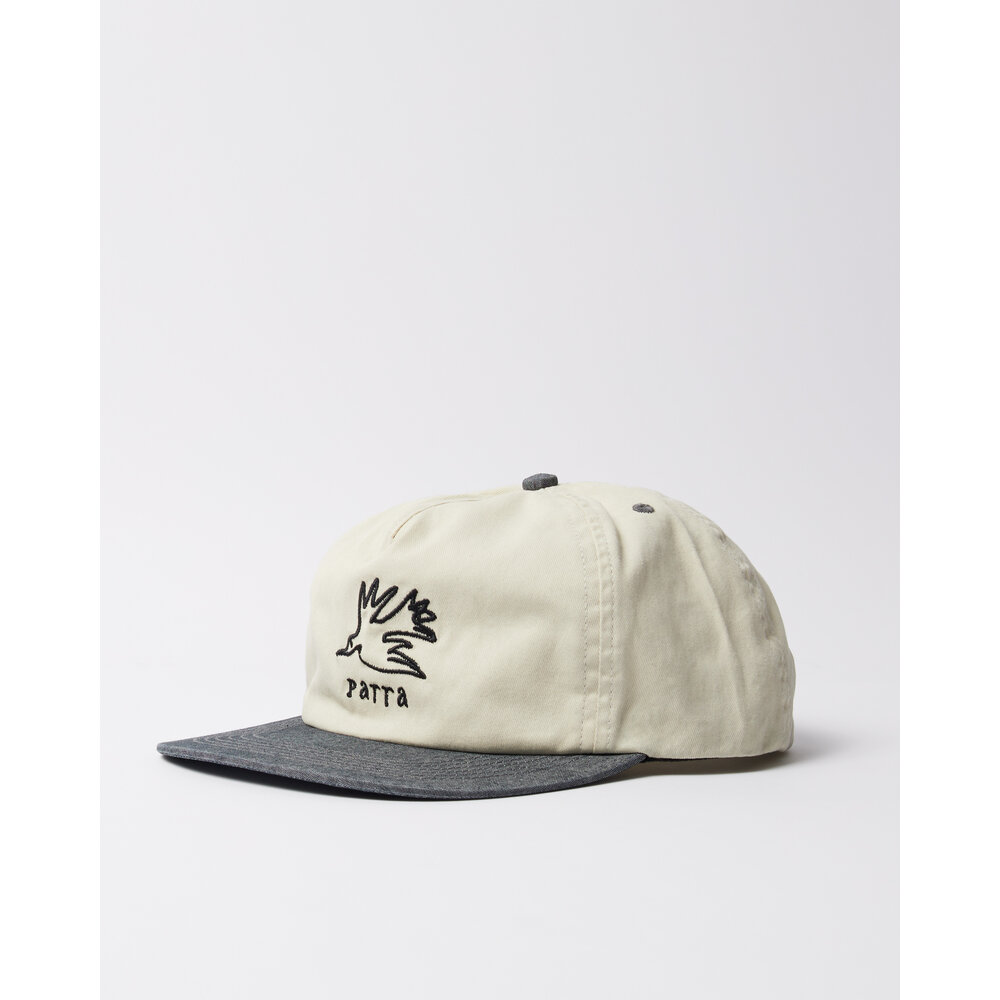 BY PARRA YARN BIRD 5 PANEL HAT ‘OFF WHITE’