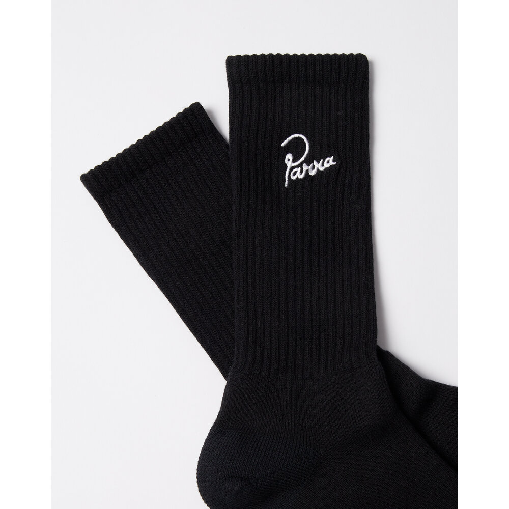 BY PARRA SIGNATURE CREW SOCKS ‘BLACK