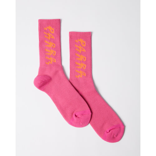 BY PARRA SPIKED LOGO CREW SOCKS ‘PINK’