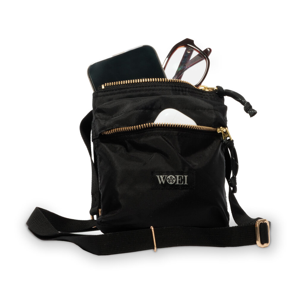 WOEI MINI NECK BAG ‘ BLACK’