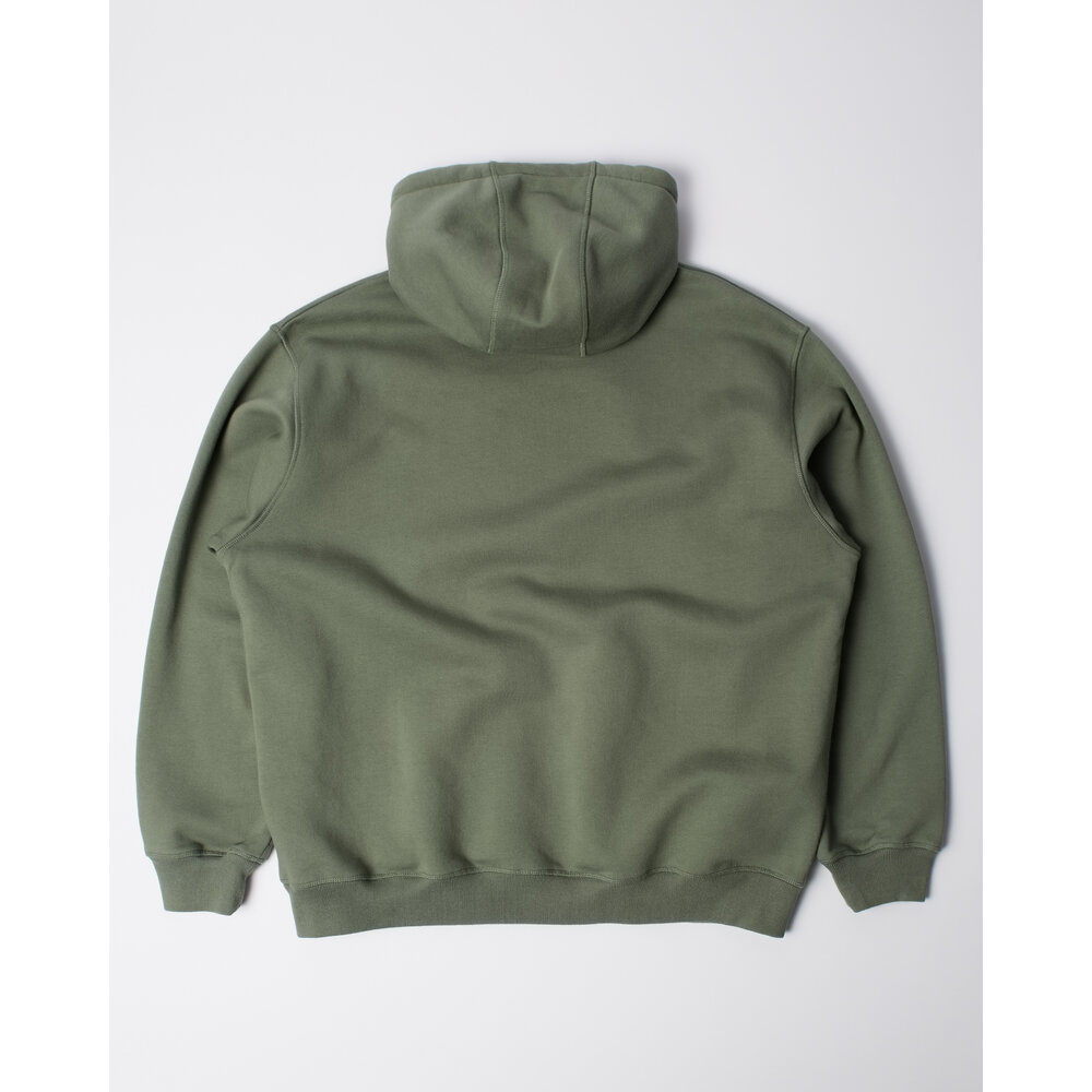 BY PARRA END THE BUNNY ZIP HOODED SWEATSHIRT GREEN