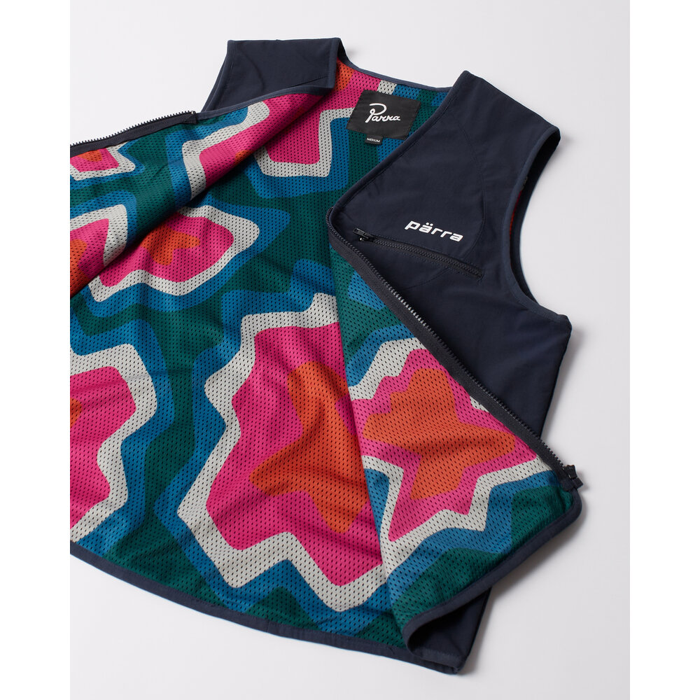 BY PARRA WIGGLE STONES VEST BLUE