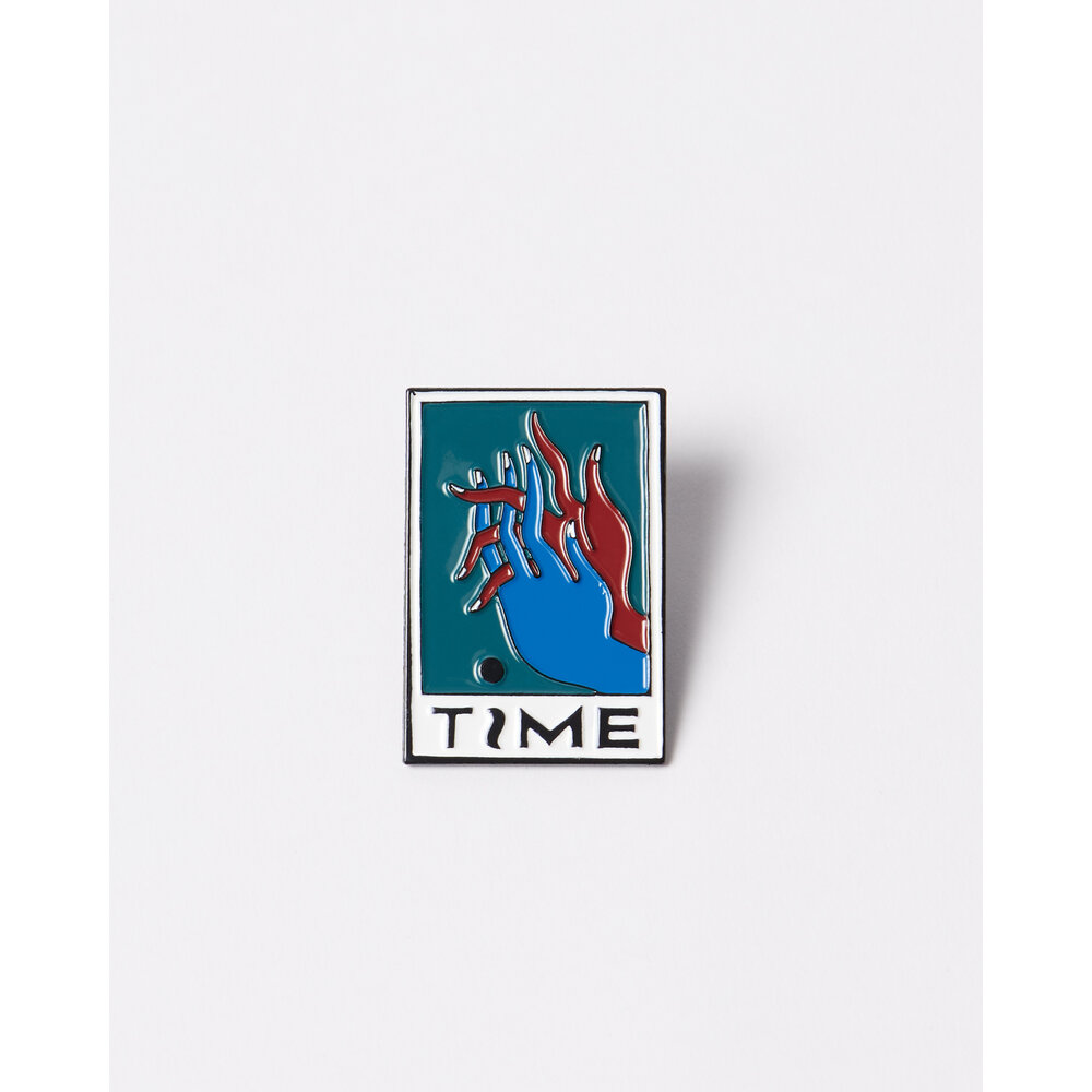 BY PARRA HANDS OF TIME ENAMEL PIN
