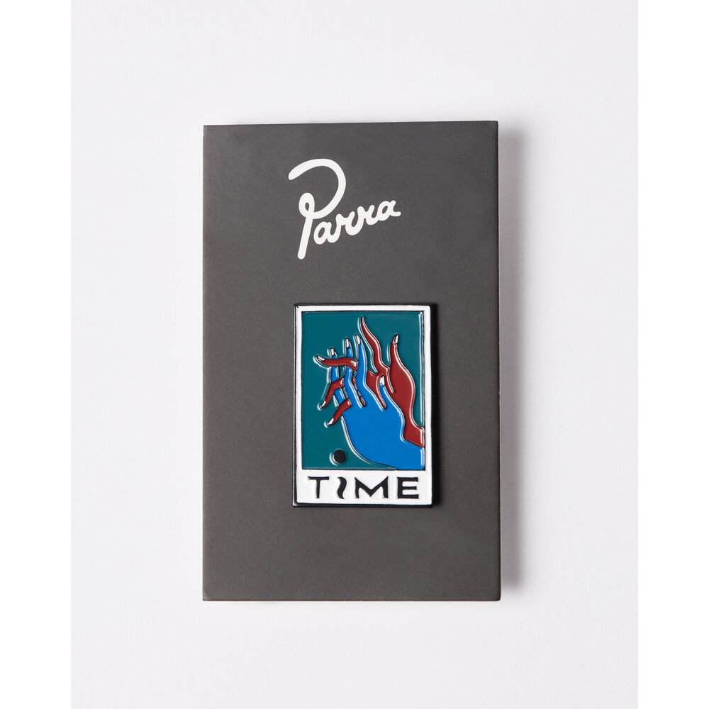 BY PARRA HANDS OF TIME ENAMEL PIN