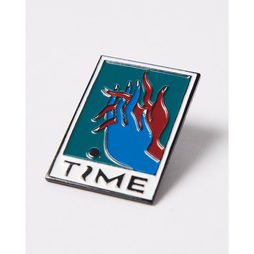 BY PARRA HANDS OF TIME ENAMEL PIN