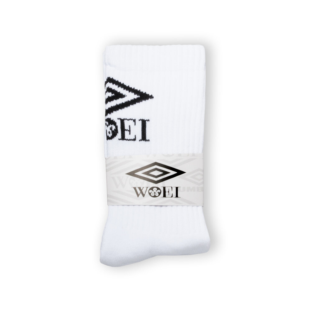 WOEI X UMBRO SOCKS ‘WHITE BLACK’ (WOEI EXCLUSIVE)