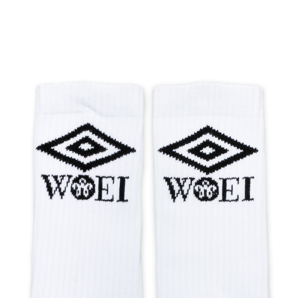 WOEI X UMBRO SOCKS ‘WHITE BLACK’ (WOEI EXCLUSIVE)
