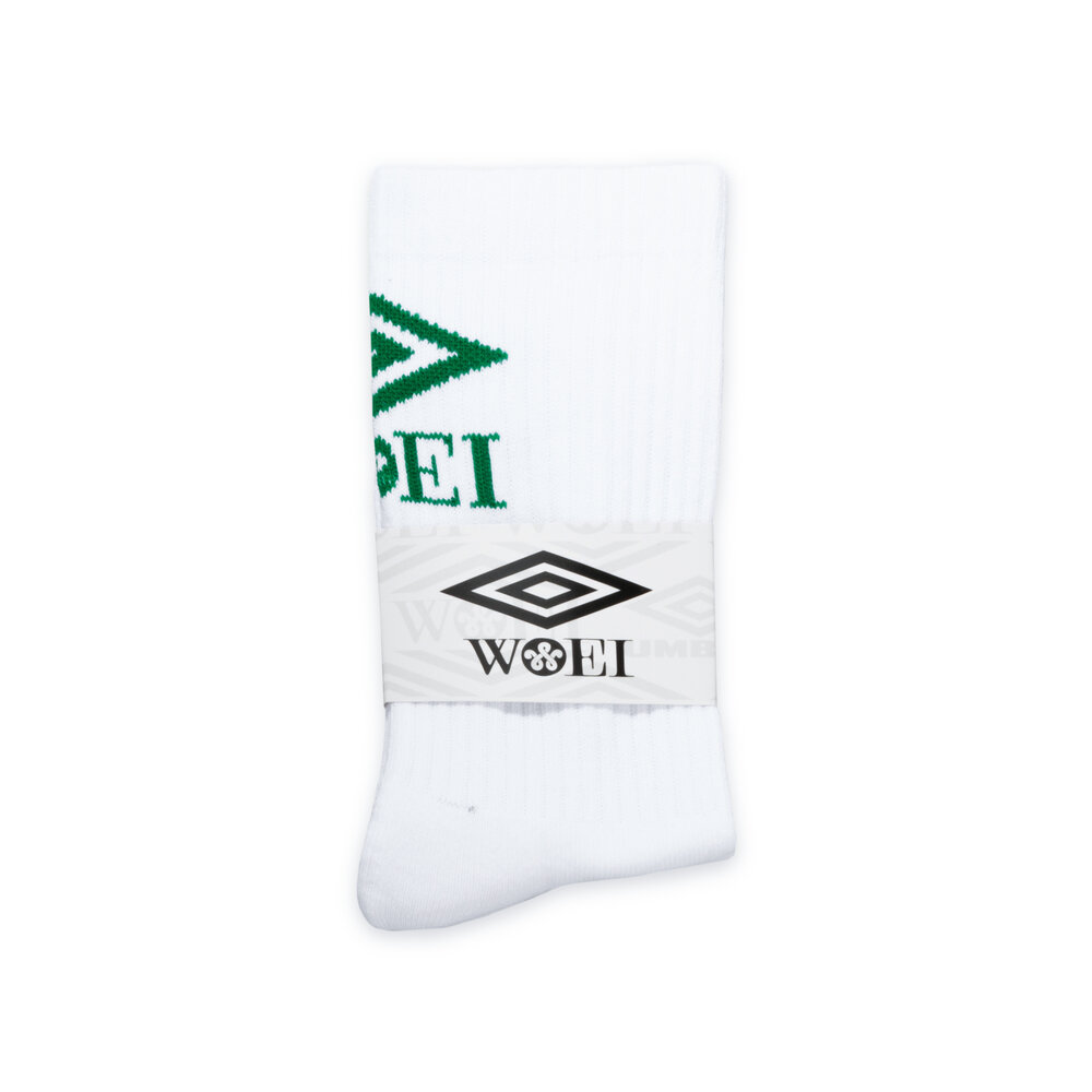 WOEI X UMBRO SOCKS ‘WHITE GREEN’ (WOEI EXCLUSIVE)