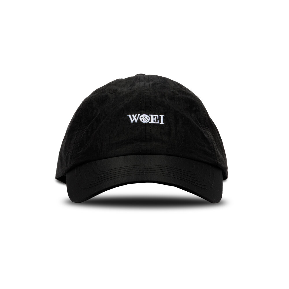 WOEI 6 PANEL TECHNICAL SCRIPT CAP ‘BLACK’