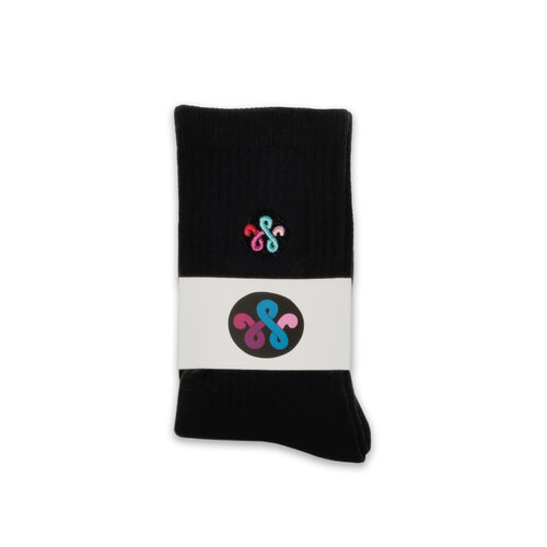 WOEI PATCH LOGO SOCKS ‘BLACK’
