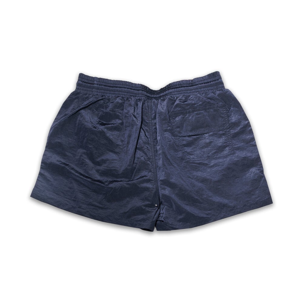 WOEI PATCH SHINY NYLON SWIM SHORT ‘NAVY BLAZE