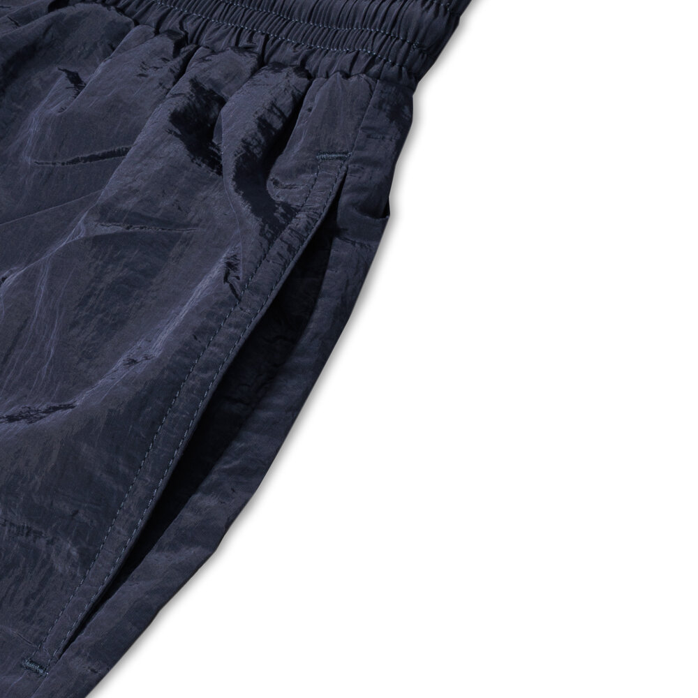 WOEI PATCH SHINY NYLON SWIM SHORT ‘NAVY BLAZE