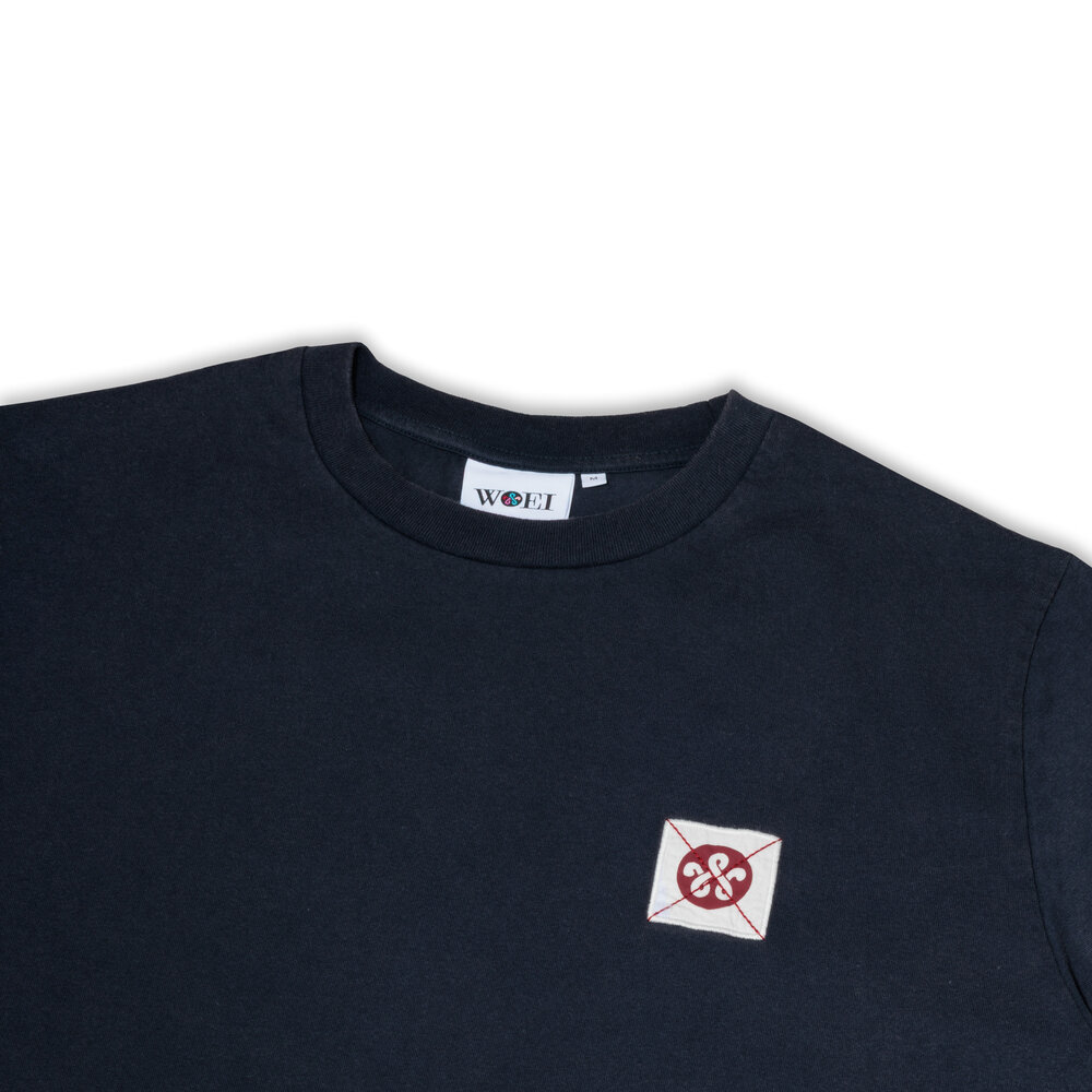 WOEI SUNRISE NAVY TEE ‘NAVY