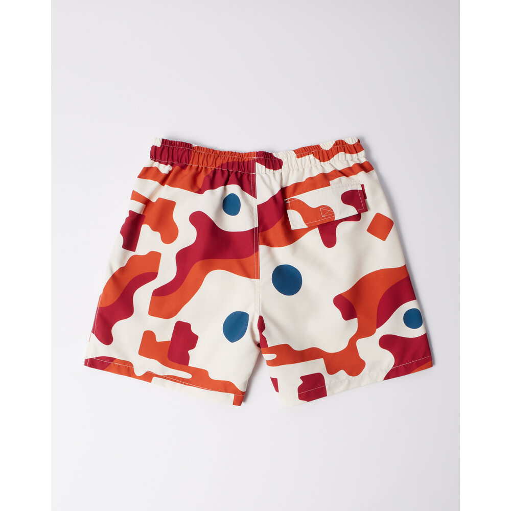 BY PARRA BY PARRA ABSTRACT MOUNTAIN SWIM SHORTS RED BY PARRA ABSTRACT MOUNTAIN SWIM SHORTS RED