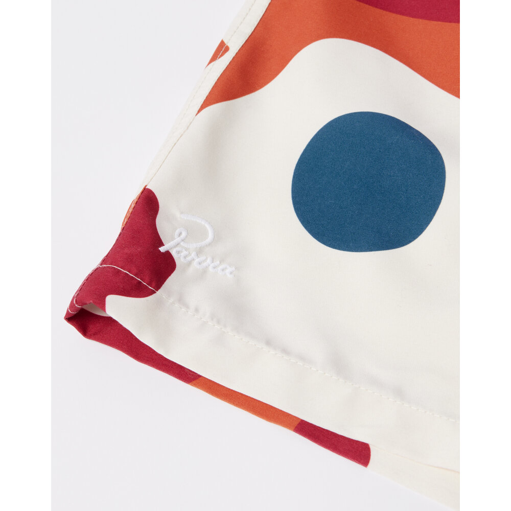 BY PARRA BY PARRA ABSTRACT MOUNTAIN SWIM SHORTS RED BY PARRA ABSTRACT MOUNTAIN SWIM SHORTS RED