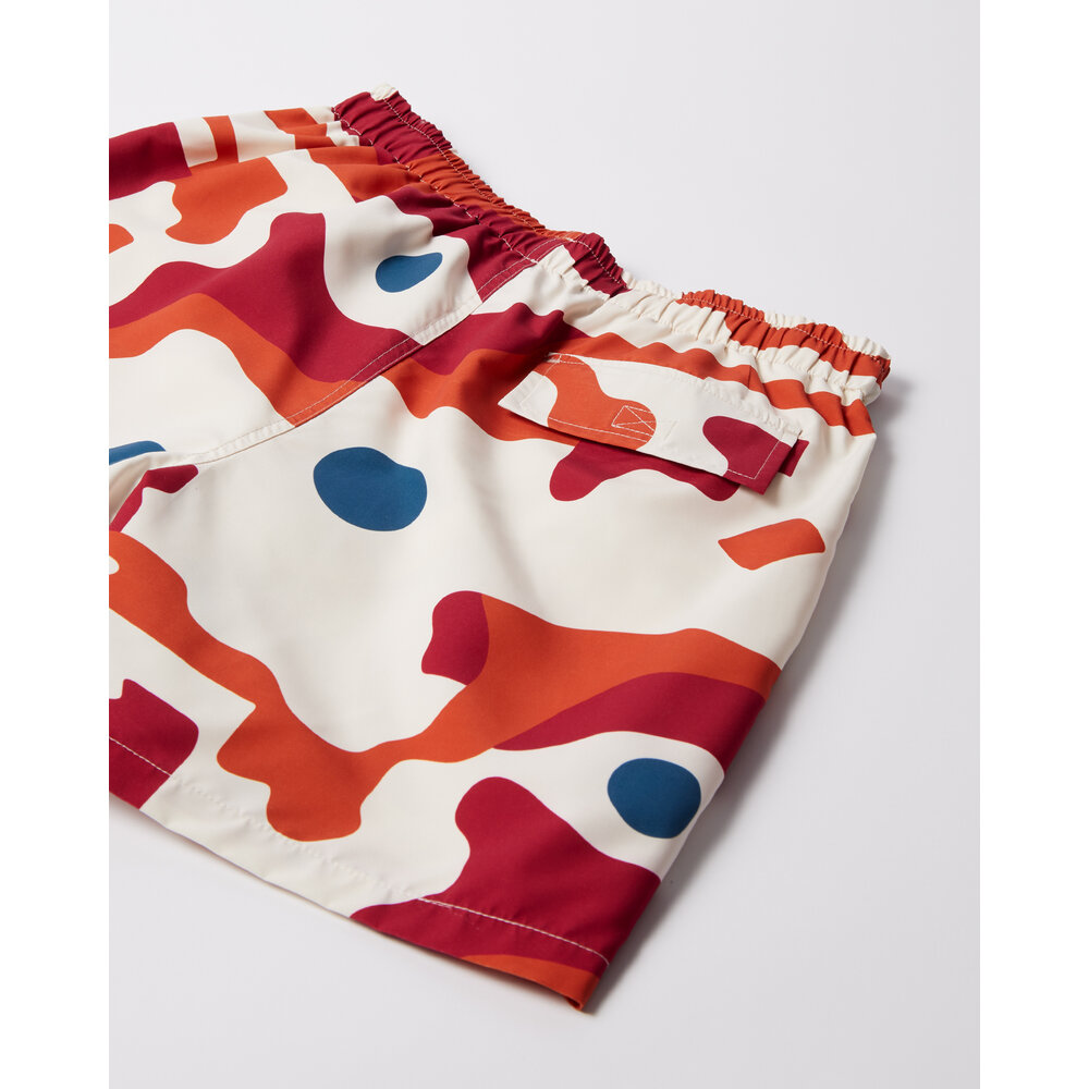 BY PARRA BY PARRA ABSTRACT MOUNTAIN SWIM SHORTS RED BY PARRA ABSTRACT MOUNTAIN SWIM SHORTS RED