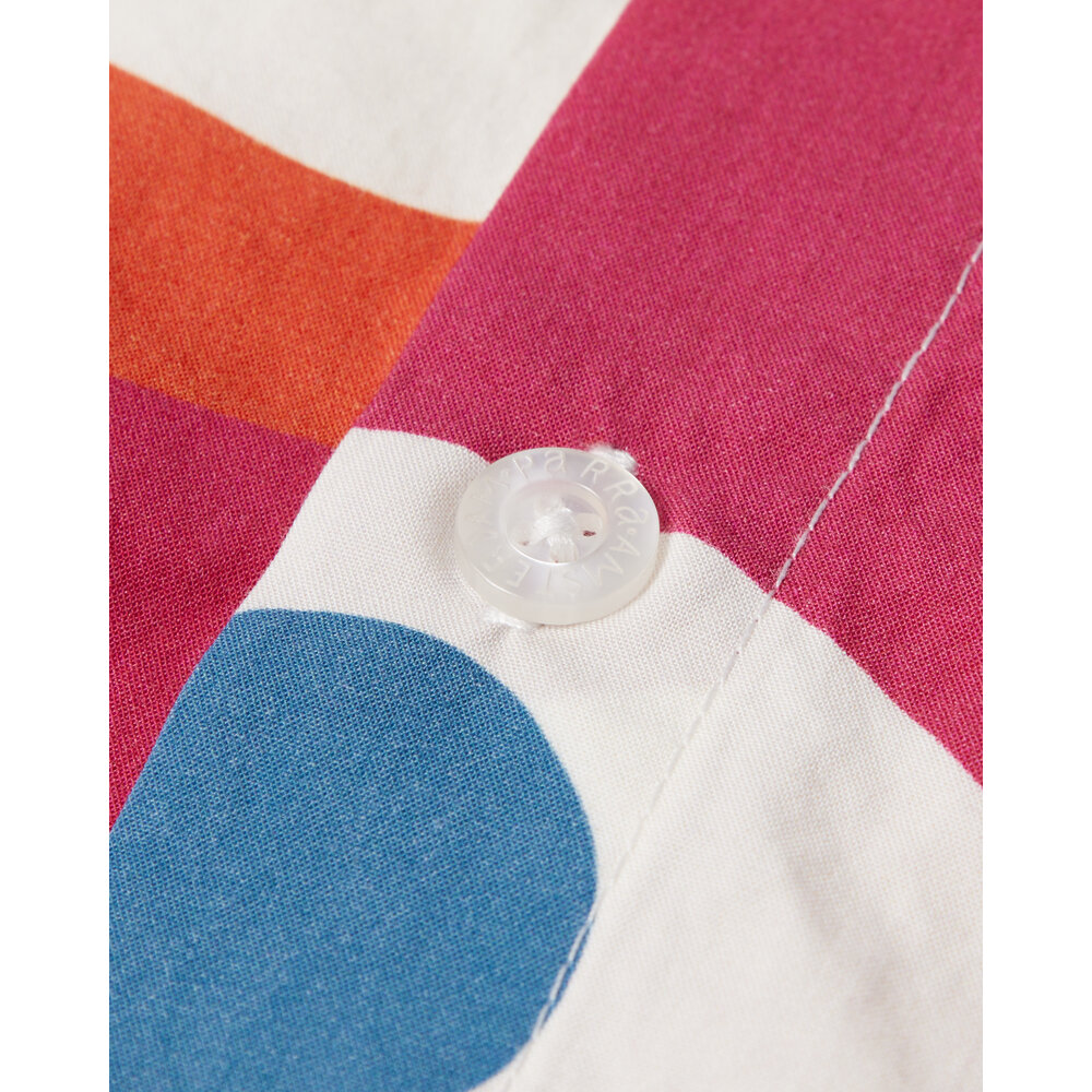 BY PARRA ABSTRACT MOUNTAIN SHORT SLEEVE SHIRT RED
