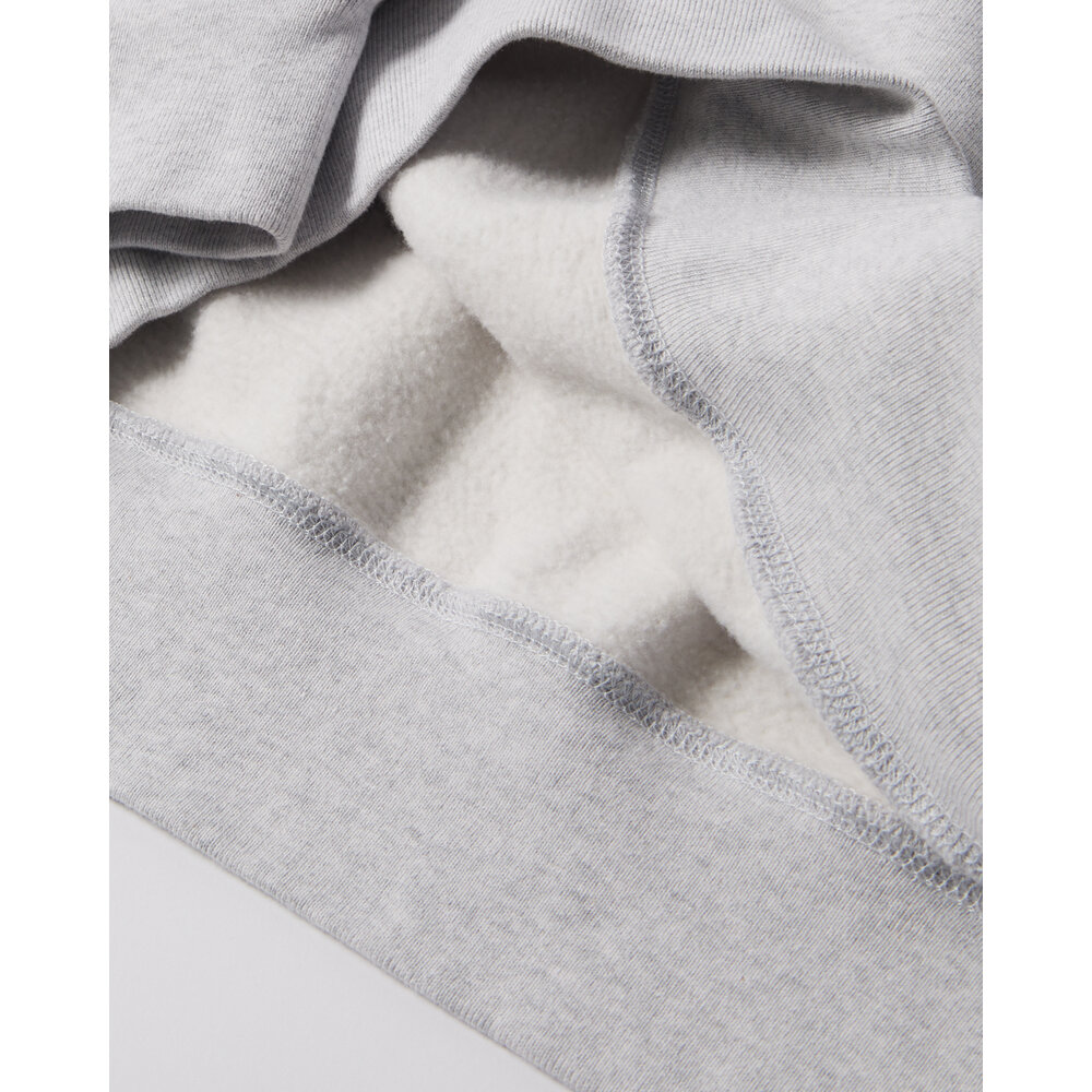BY PARRA BY PARRA LONG LOST LEG CREW NECK SWEATSHIRT HEATHER GREY BY PARRA LONG LOST LEG CREW NECK SWEATSHIRT HEATHER GREY