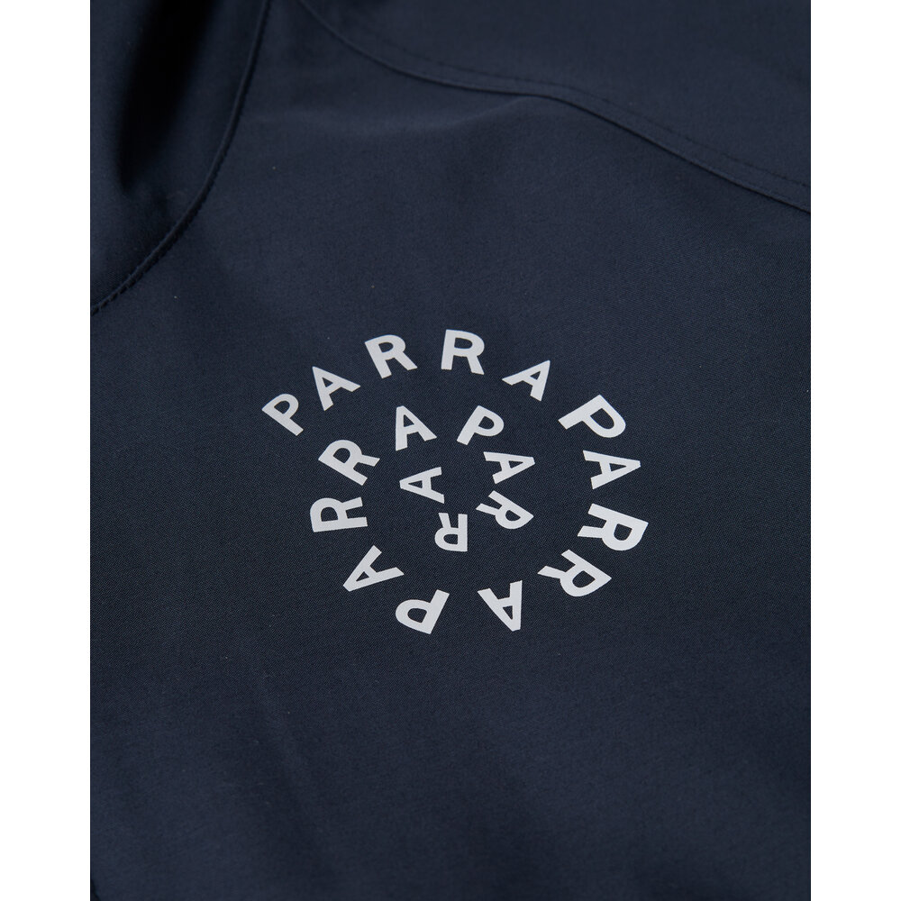 BY PARRA BY PARRA CIRCULAR RAIN LOGO COTTON SHELL JACKET NAVY BLUE BY PARRA CIRCULAR RAIN LOGO COTTON SHELL JACKET NAVY BLUE
