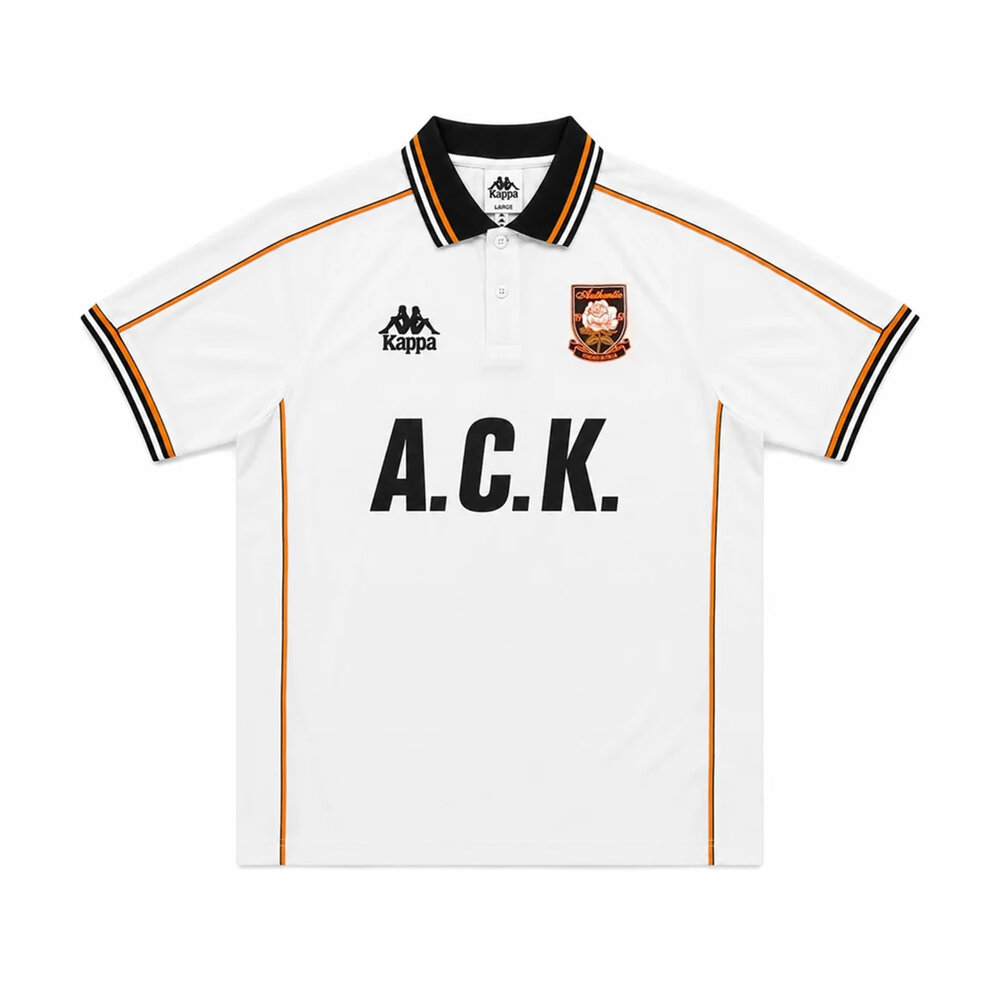 KAPPA KAPPA AUTHENTIC OVICOR JERSEY ‘WHITE N-BLACK-ORANGE DESERT’ KAPPA AUTHENTIC OVICOR JERSEY ‘WHITE N-BLACK-ORANGE DESERT’