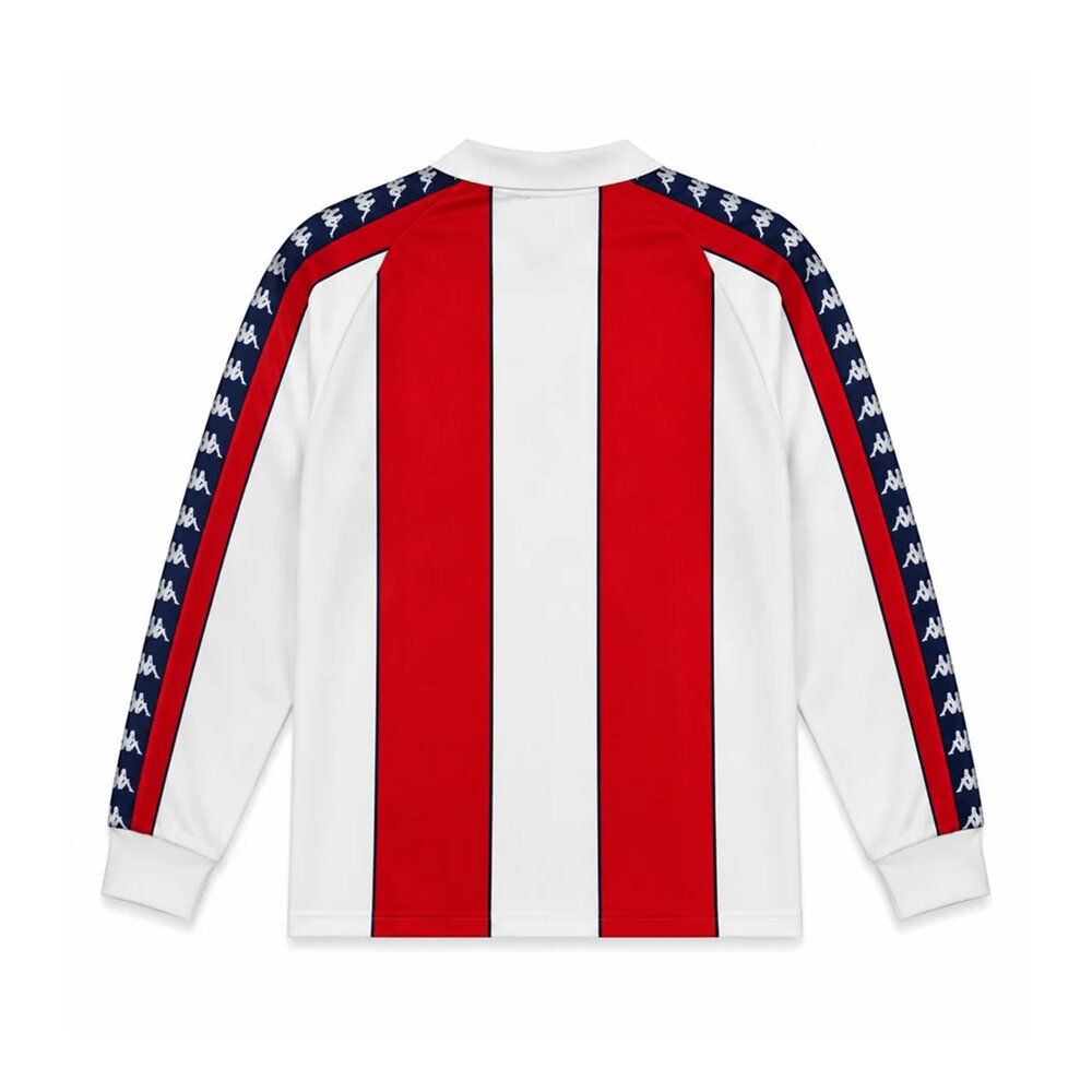 KAPPA KAPPA BANDA ONSER LONGSLEEVE JERSEY ‘WHITE NATURAL-RED MD CORAL’ KAPPA BANDA ONSER LONGSLEEVE JERSEY ‘WHITE NATURAL-RED MD CORAL’