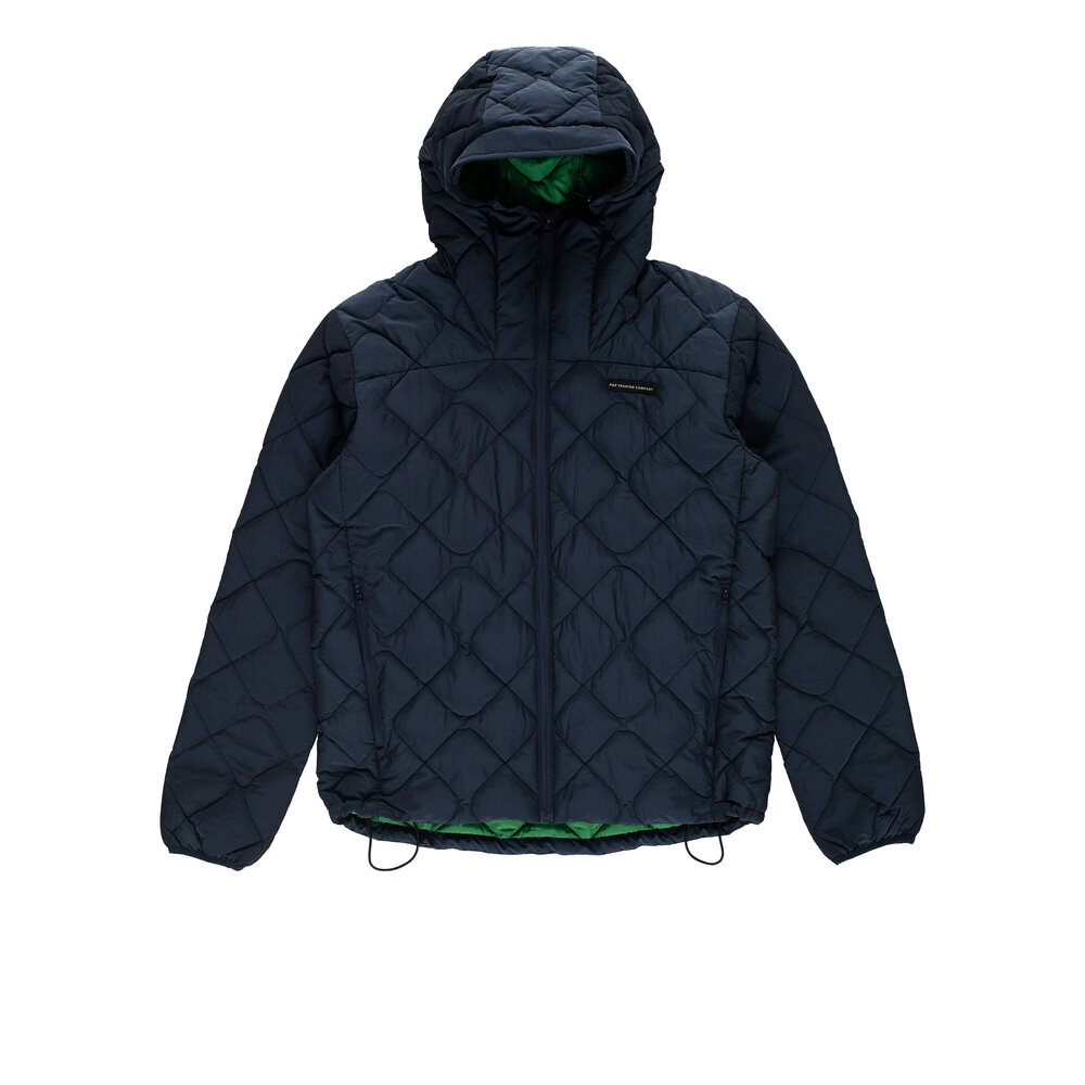 POP TRADING COMPANY QUILTED JACKET NAVY