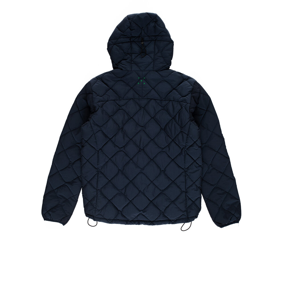 POP TRADING COMPANY QUILTED JACKET NAVY