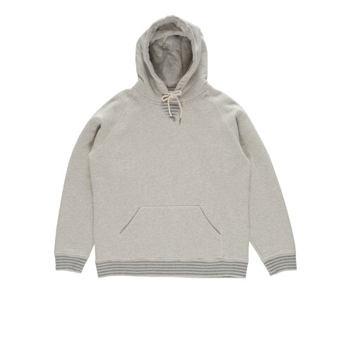 POP TRADING COMPANY LOGO HOODED SWEAT HEATHER OFF WHITE