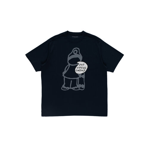 POP TRADING COMPANY CHATTING T-SHIRT NAVY