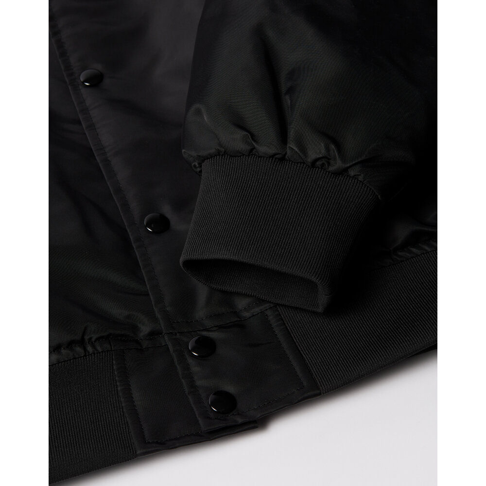 BY PARRA CLUB NOT 1977 SATIN BOMBER JACKET BLACK
