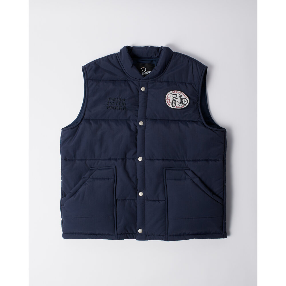 BY PARRA NEW SYSTEM PUFFER VEST NAVY BLUE