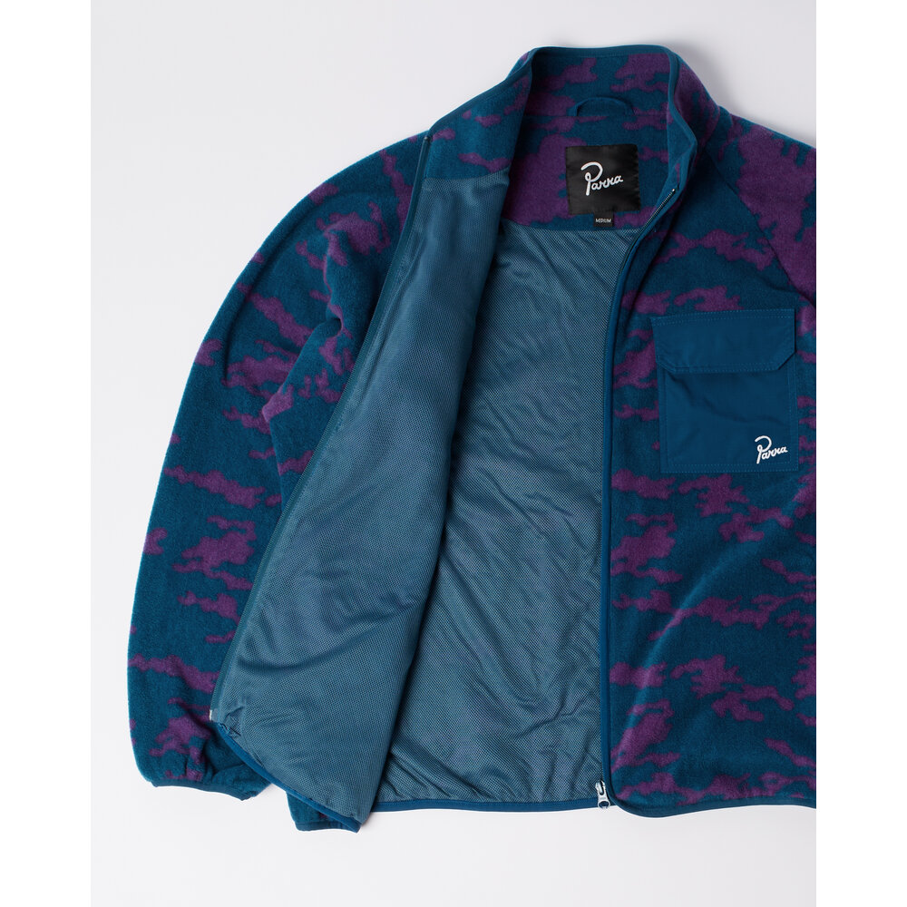 BY PARRA PURPLE DARWIN CAMO FLEECE BLUE