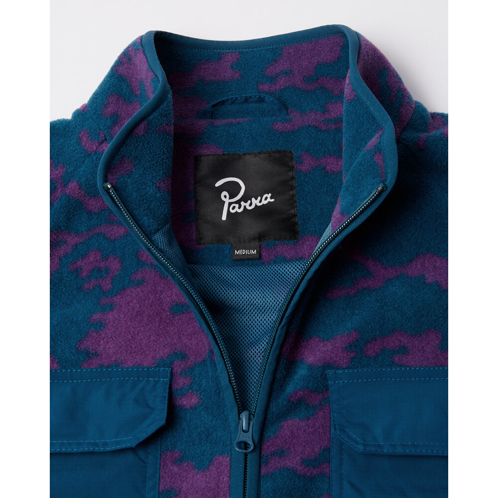 BY PARRA PURPLE DARWIN CAMO FLEECE BLUE