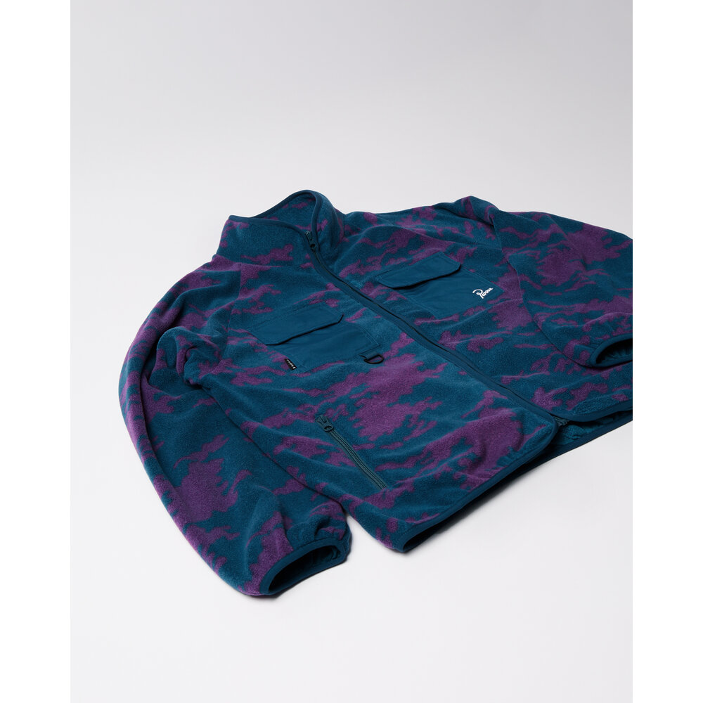 BY PARRA PURPLE DARWIN CAMO FLEECE BLUE