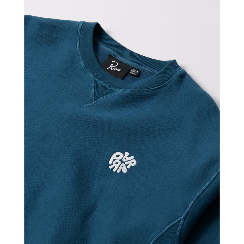BY PARRA BALLOON LOGO CROSS-GRAIN CREWNECK BLUE