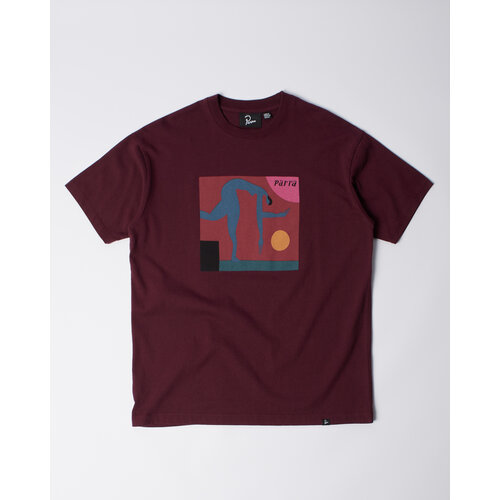 BY PARRA TRIPPED UP T-SHIRT DARK RED